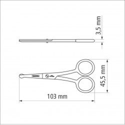 TESOURA DE PELOS E UNHA PARA BEBES EM ACO INOX 4 TRAMONTINA