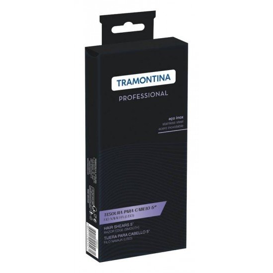 TESOURA PARA CABELO EM ACO INOX COM FIO NAVALHA 5 TRAMONTINA