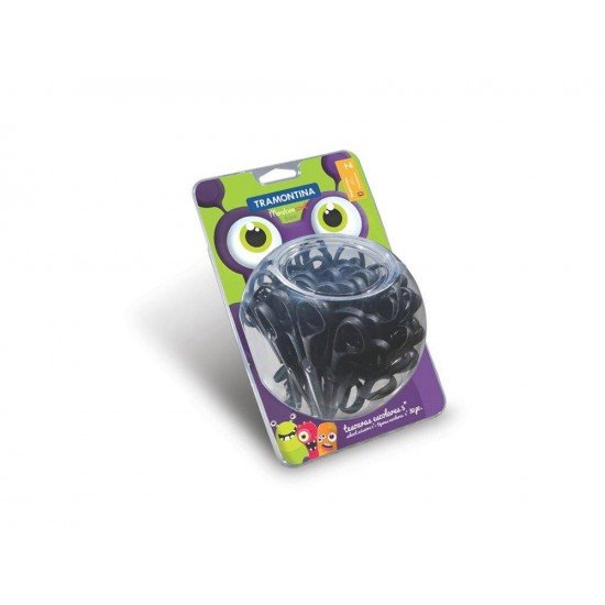 DISPLAY 30 PEÇAS TESOURA ESCOLA MONSTERCORT LAMINAS DE ACO INOX E CABOS DE POLIPROPILENO TRAMONTINA