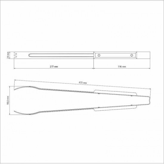 PEGADOR PARA CARNE CHURRASCO COM LAMINA EM ACO INOX E CABO DE MADEIRA 47 CM TRAMONTINA