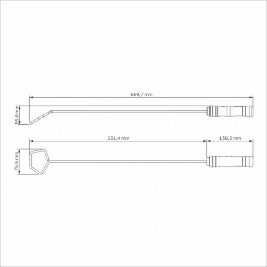 ESPALHADOR DE BRASAS TRAMONTINA CHURRASCO COM LÂMINA EM AÇO INOX E CABO DE MADEIRA NATURAL 67 CM