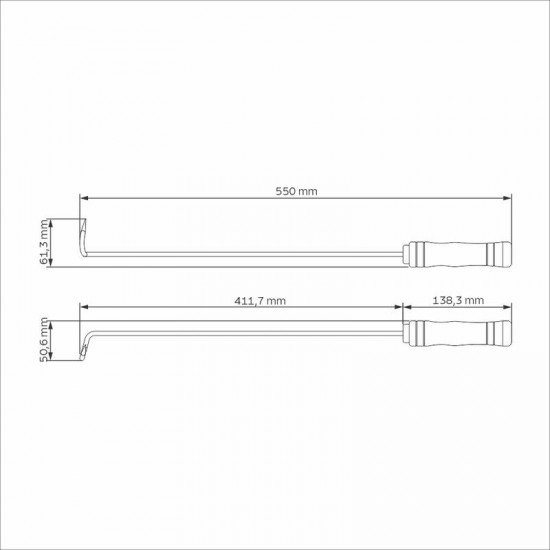 GANCHO PARA CHURRASCO TRAMONTINA COM LÂMINA EM AÇO INOX E CABO DE MADEIRA NATURAL 55 CM
