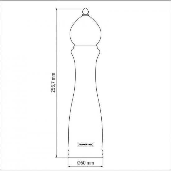 MOEDOR DE PIMENTA E SAL TRAMONTINA CHURRASCO BLACK EM CERÂMICA COM RECIPIENTE DE MADEIRA 10