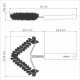 ESCOVA PARA GRELHA TRAMONTINA CHURRASCO COM ESTRUTURA DE AÇO INOX COM CERDAS DE NYLON E CABO DE POLIPROPILENO
