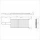 GRELHA TRAMONTINA CHURRASCO EM AÇO INOX 42X23 CM
