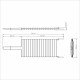 GRELHA TRAMONTINA CHURRASCO EM AÇO INOX 42X23 CM