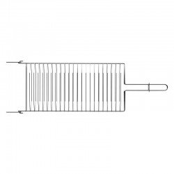 GRELHA TRAMONTINA CHURRASCO EM AÇO INOX 42X23 CM