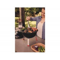 CHURRASQUEIRA A CARVAO TCP 320 PRETO PECAS DE ACO ESMALTADO E ACO INOX TRAMONTINA