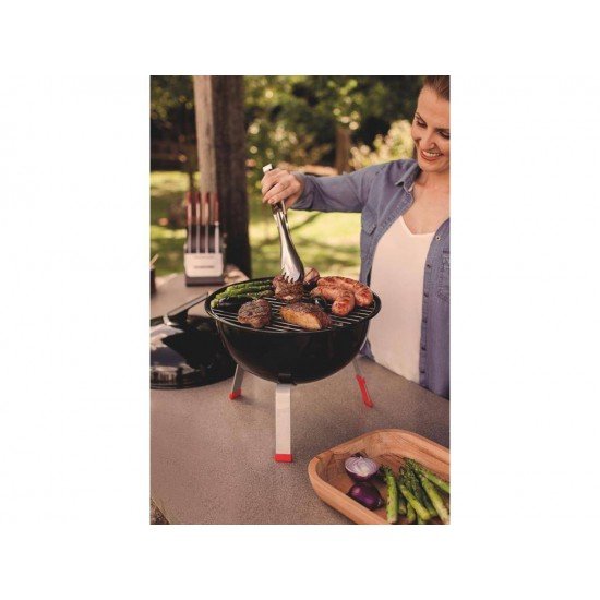 CHURRASQUEIRA A CARVAO TCP 320 PRETO PECAS DE ACO ESMALTADO E ACO INOX TRAMONTINA