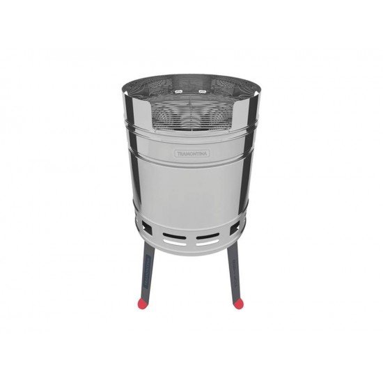 CHURRASQUEIRA A CARVAO TCP 400 PECAS DE ACO INOX E SUPORTE DE ACO CARBONO TRAMONTINA