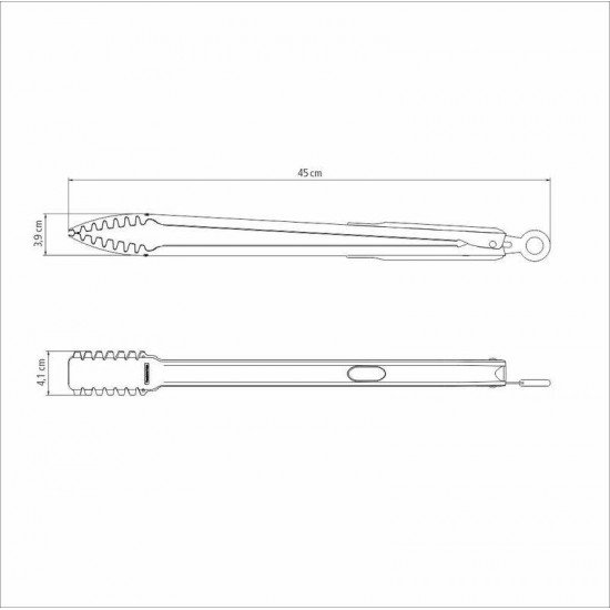PEGADOR DE CARNE TRAMONTINA CHURRASCO BLACK COM LÂMINA EM AÇO INOX E PROTEÇÃO EMBORRACHADA PRETO