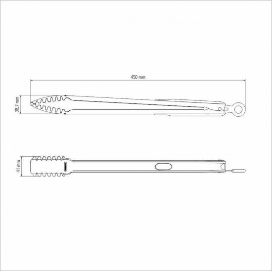 PEGADOR DE CARNE TRAMONTINA CHURRASCO BLACK COM LÂMINA EM AÇO INOX E PROTEÇÃO EMBORRACHADA PRETO