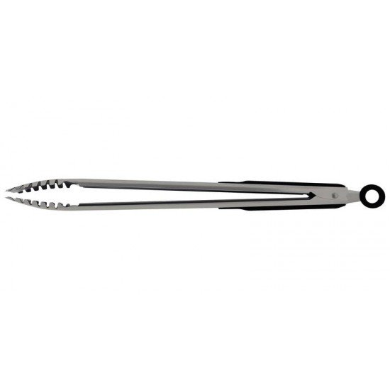 PEGADOR DE CARNE TRAMONTINA CHURRASCO BLACK COM LÂMINA EM AÇO INOX E PROTEÇÃO EMBORRACHADA PRETO