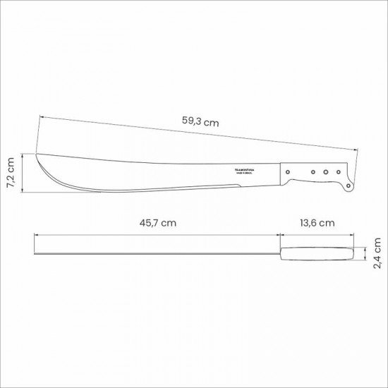 FACAO MATO CARBONO 18 PRE TRAMONTINA