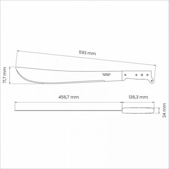 FACAO MATO CARBONO 18 PRE TRAMONTINA