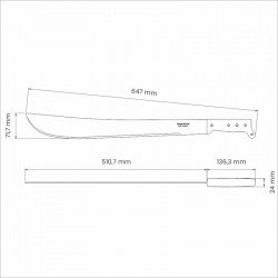 FACAO MATO CARBONO 20 PRE TRAMONTINA