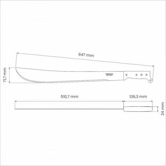 FACAO MATO CARBONO 20 PRE TRAMONTINA