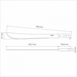 FACAO MATO CARBONO 22 PRE TRAMONTINA