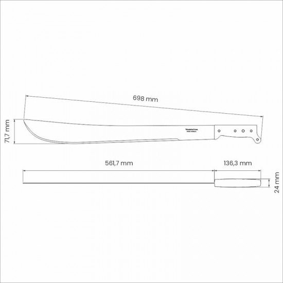 FACAO MATO CARBONO 22 PRE TRAMONTINA