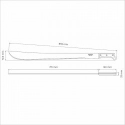 FACAO MATO CARBONO 28 TRAMONTINA