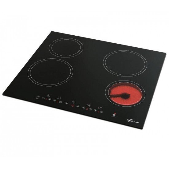 FOGAO COOKTOP FISCHER 4Q ELETRICO MESA VITROCERAMICA