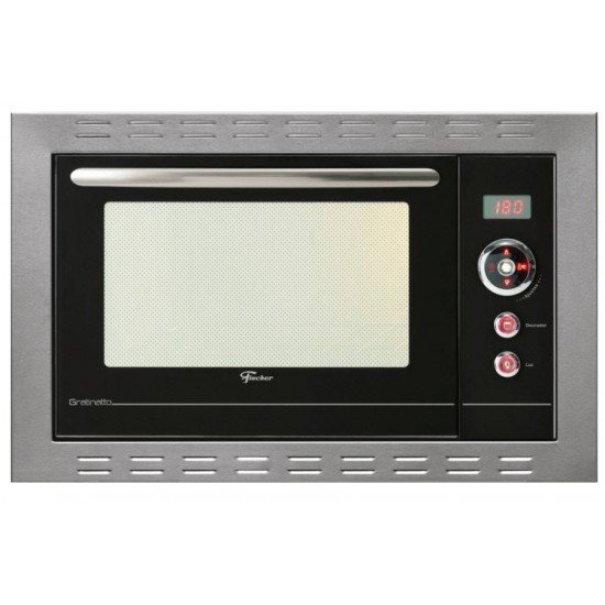 FORNO ELETRICO FISCHER GRATINATTO EMBUTIR 44L FRONTAL INOX