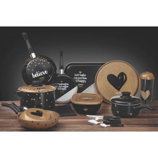 ASSADEIRA RASA 34CM 2 5L MY LOVELY MISTO ALUMINIO COM REV. ANTIADERENTE E POLIESTER TRAMONTINA