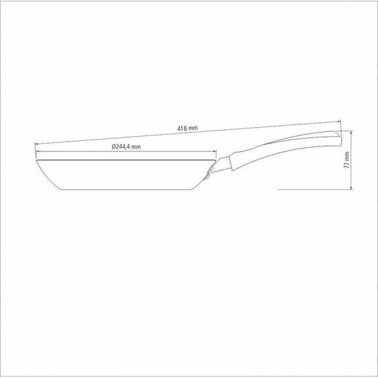 FRIGIDEIRA TRAMONTINA EM ALUMÍNIO COM REVESTIMENTO INTERNO ANTIADERENTE STARFLON MAX E EXTERNO EM SILICONE ESTAMPADO BRANCO 24 CM 1,2 L