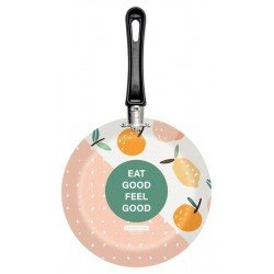 FRIGIDEIRA TRAMONTINA EM ALUMÍNIO COM REVESTIMENTO INTERNO ANTIADERENTE STARFLON MAX E EXTERNO EM SILICONE ESTAMPADO SALMÃO 24 CM 1,2 L