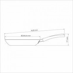 FRIGIDEIRA TRAMONTINA EM ALUMÍNIO COM REVESTIMENTO INTERNO EM ANTIADERENTE STARFLON MAX E EXTERNO SILICONADO ESTAMPADO VERDE 24 CM 1,2 L