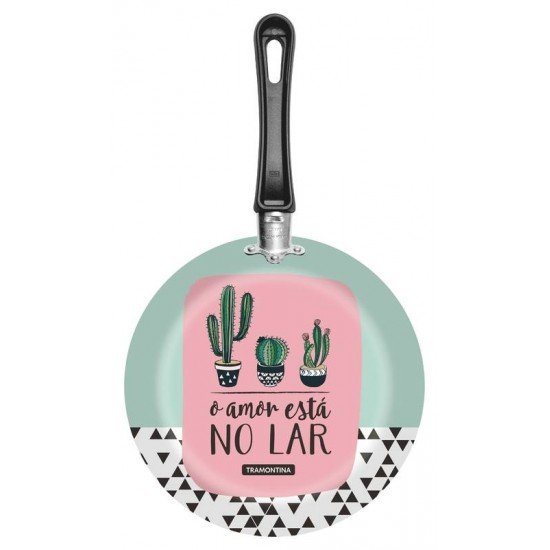 FRIGIDEIRA EM ALUMINIO STARFLON MAX E EXTERNO DE SILICONE ESTAMPADO VERDE 22 CM 1 L TRAMONTINA