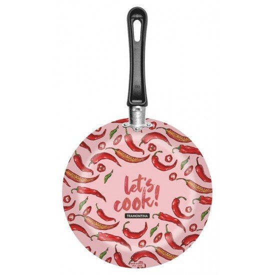 FRIGIDEIRA EM ALUMINIO STARFLON MAX E EXTERNO DE SILICONE ESTAMPADO ROSA 24 CM 1,2 L TRAMONTINA