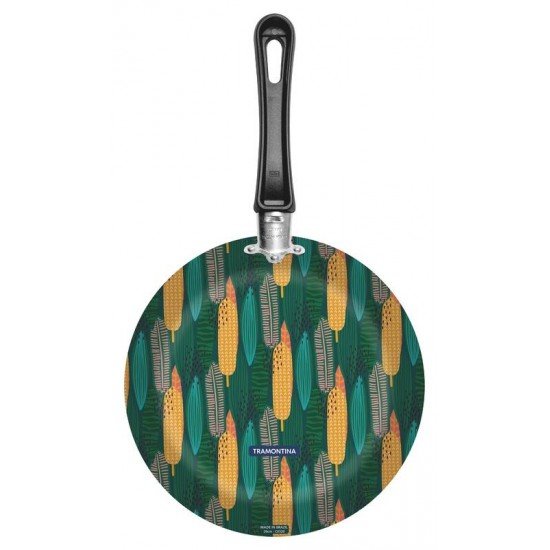 FRIGIDEIRA EM ALUMINIO STARFLON MAX E EXTERNO DE SILICONE ESTAMPADO VERDE 26 CM 1,8 L TRAMONTINA