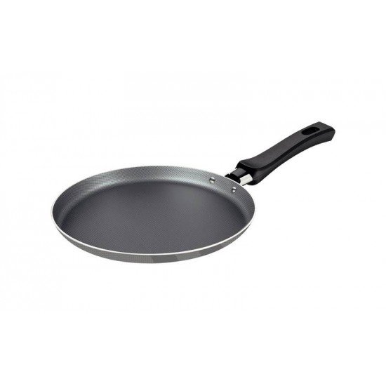 PANQUEQUEIRA TRAMONTINA POWER UP EM ALUMÍNIO COM REVESTIMENTO INTERNO EM ANTIADERENTE STARFLON MAX E EXTERNO SILICONADO CINZA 22 CM 0,6 L