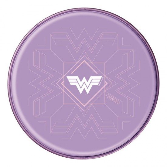 ASSADEIRA PARA PIZZA TRAMONTINA MULHER-MARAVILHA 1984 EM ALUMÍNIO COM REVESTIMENTO INTERNO ANTIADERENTE E EXTERNO POLIÉSTER ROXO SUAVE 30 CM 1,8 L