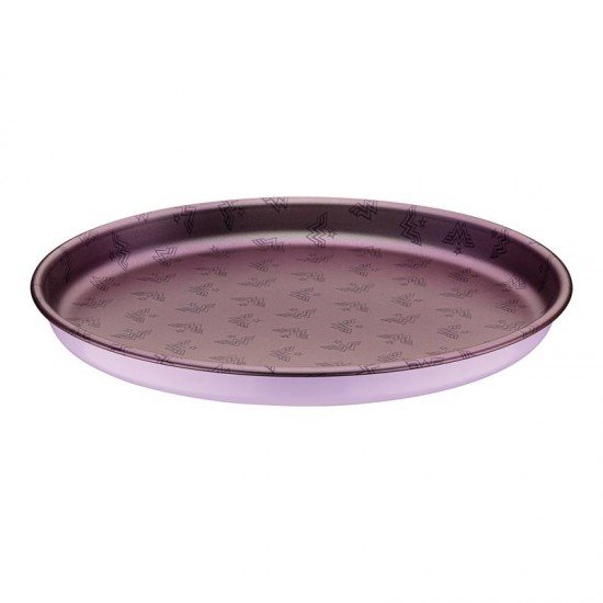 ASSADEIRA PARA PIZZA TRAMONTINA MULHER-MARAVILHA 1984 EM ALUMÍNIO COM REVESTIMENTO INTERNO ANTIADERENTE E EXTERNO POLIÉSTER ROXO SUAVE 30 CM 1,8 L