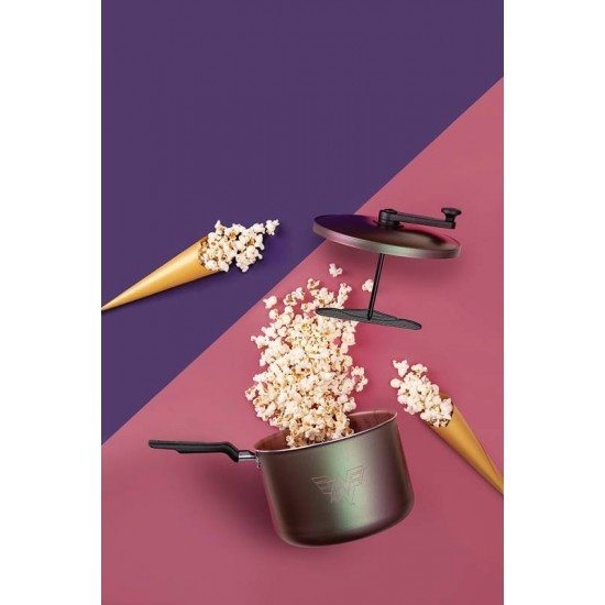 PIPOQUEIRA TRAMONTINA MULHER-MARAVILHA 1984 EM ALUMÍNIO COM REVESTIMENTO INTERNO E EXTERNO EM ANTIADERENTE STARFLON MAX FURTA COR 20 CM 3,5 L