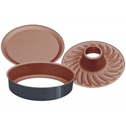 FORMA COM FUNDO REMOVIVEL 26CM BAKERY CINZA ALUMINIO COM REV ANTIADERENTE E POLIESTER TRAMONTINA