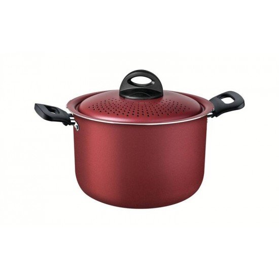 ESPAGUETEIRA EM ALUMINIO ANTIADERENTE VERMELHA 22CM 5,7L TRAMONTINA