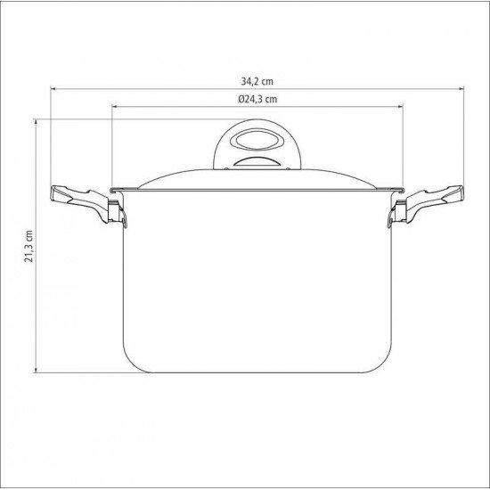 ESPAGUETEIRA EM ALUMINIO ANTIADERENTE VERMELHA 22CM 5,7L TRAMONTINA