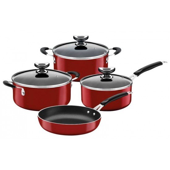 JOGO DE PANELAS EM ALUMINIO COM REVESTIMENTO INTERNO EM ANTIADERENTE STARFLON T1 4 PECAS TRAMONTINA