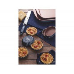 CONJUNTO P TORTINHAS 6 PCS BAKERY CINZA  ALU COM REVESTIMENTO ANTIADERENTE E POLIESTER TRAMONTINA