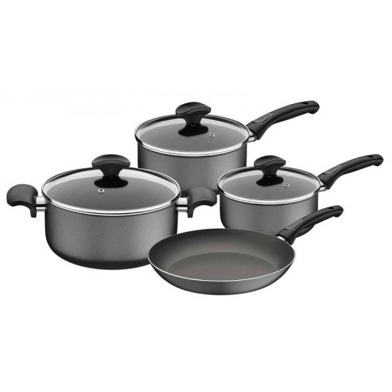 JOGO DE PANELAS EM ALUMINIO COM REVESTIMENTO INTERNO EM ANTIADERENTE STARFLON T1 4 PECAS TRAMONTINA