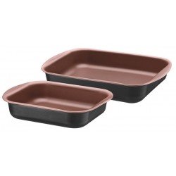 JOGO DE ASSADEIRAS EM ALUMINIO COM REVESTIMENTO INTERNO ANTIADERENTE STARFLON T1 2 PECAS TRAMONTINA