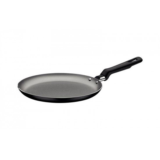 PANQUEQUEIRA FORMIA EM ALUMINIO E EXTERNO ANTIADERENTE STARFLON MAX PRETO 22 CM 0,6 L TRAMONTINA