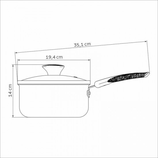 PANELA TRAMONTINA LYF EM ALUMÍNIO COM REVESTIMENTO INTERNO E EXTERNO EM ANTIADERENTE STARFLON MAX VERDE NATUREZA 18 CM 2,1 L