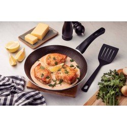 FRIGIDEIRA TRAMONTINA PARIS EM ALUMÍNIO COM REVESTIMENTO INTERNO E EXTERNO EM ANTIADERENTE STARFLON MAX CHUMBO COM ESPÁTULA DE NYLON 24 CM 1,2 L