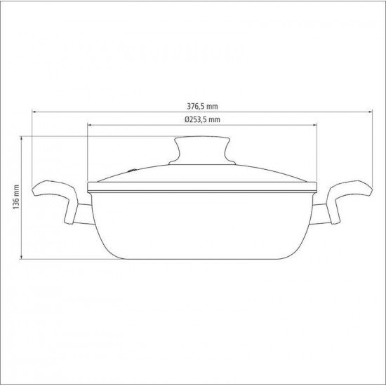 FRITADEIRA MULTIUSO TRAMONTINA PARIS EM ALUMÍNIO COM REVESTIMENTO INTERNO E EXTERNO EM ANTIADERENTE STARFLON MAX CHUMBO COM TAMPA DE VIDRO 24 CM 2,8 L