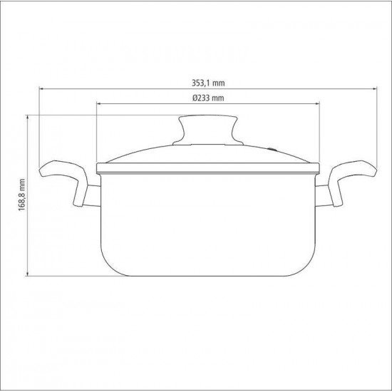 CAÇAROLA TRAMONTINA PARIS EM ALUMÍNIO COM REVESTIMENTO INTERNO E EXTERNO EM ANTIADERENTE STARFLON MAX CHUMBO COM TAMPA DE VIDRO 22 CM 3,8 L