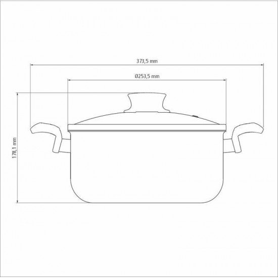 CAÇAROLA TRAMONTINA PARIS EM ALUMÍNIO COM REVESTIMENTO INTERNO E EXTERNO EM ANTIADERENTE STARFLON MAX CHUMBO COM TAMPA DE VIDRO 24 CM 4,9 L
